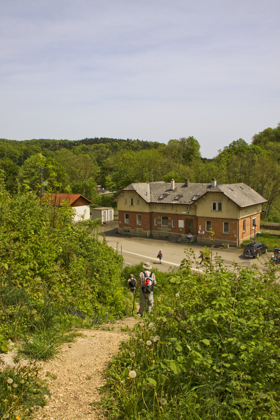 Abstieg zum Bahnhof Inzigkofen Wo Walter wandert
